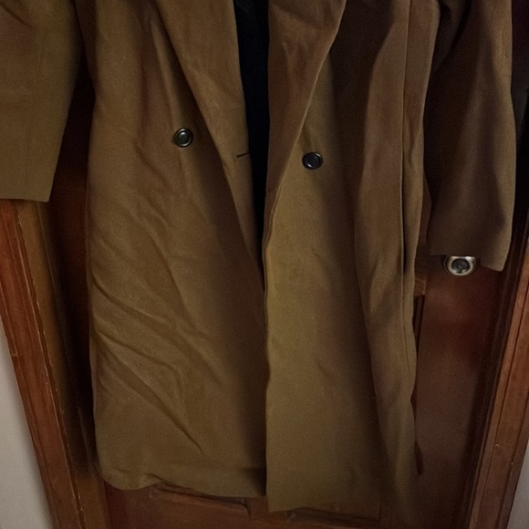 Womens Adolfo Classics 100% Wool Brown Trench Coat Size 10 Hardly worn Like New. - Picture 4 of 11